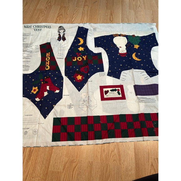 DreamSpinners Other - Kids Christmas Vest Sewing Fabric Panel Cut &‎ Sew XS-L Dreamspinners Holiday